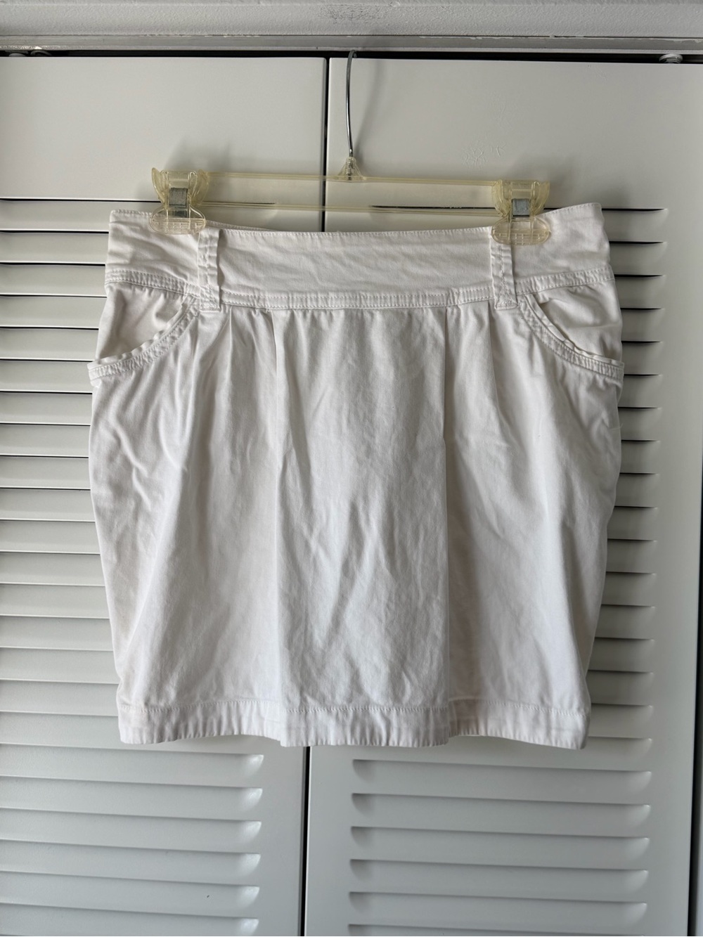 Classic White Cotton Skirt - Women's Casual Skirt